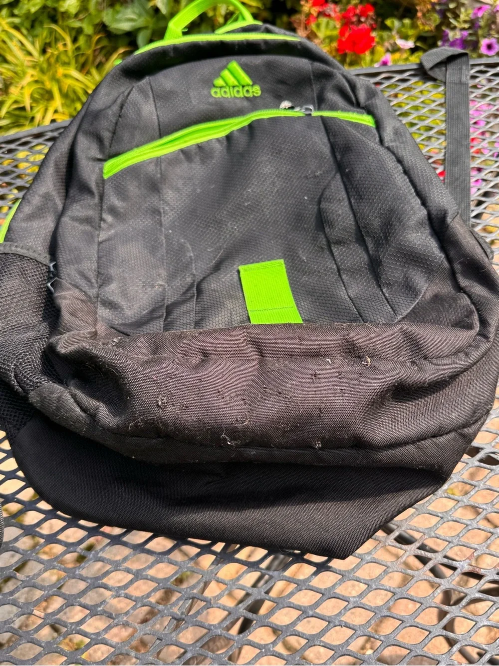 adidas Black and Neon Green Men's Backpack - Multi-Compartment Sport Pack